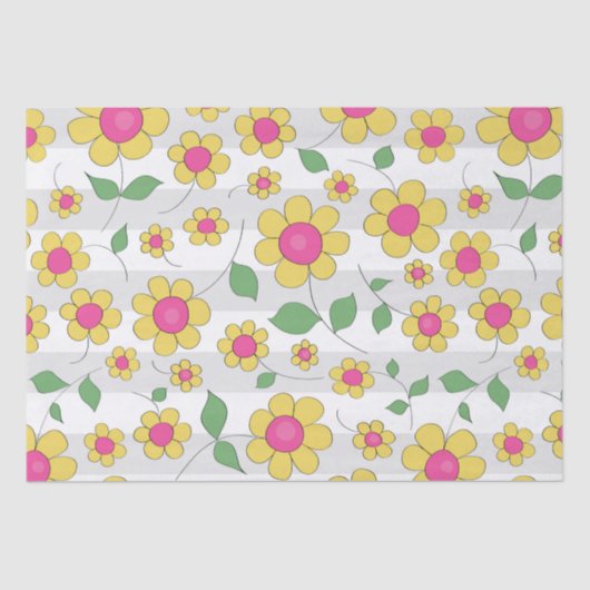 Bloemen kinder schilderige lentedjes tissuepapier (Voorkant)