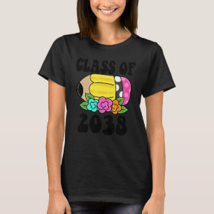 Bloemen Kinderen Terug naar school Klas van 2038 P T-shirt