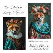  Bloemen King Fox Decoupage Tissuepapier