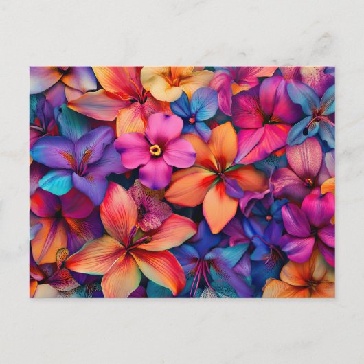  Bloemen Kleurrijk Bloempatroon Mooi Briefkaart (Voorkant)