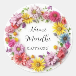 Bloemen kleurrijke amendhi voorkeur stickers