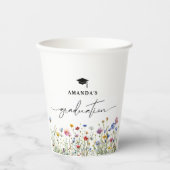 Bloemen kleurrijke Graduation Party Papieren Bekers (Voorkant)