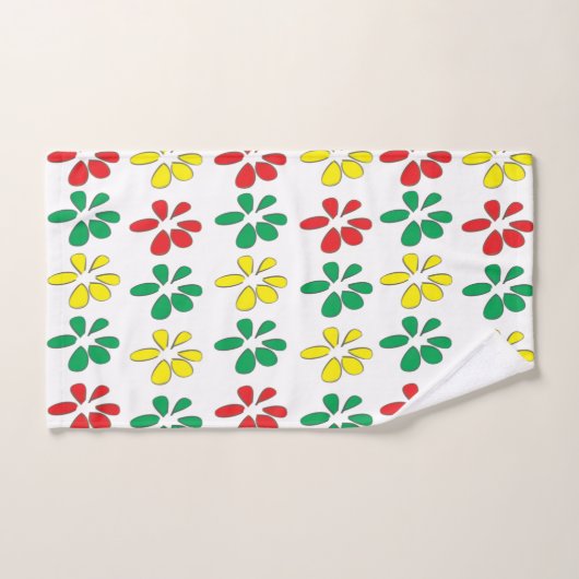 Bloemen Kleurrijke Waterverf Bad Handdoek (Handdoek)