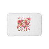 Bloemen Koe, Schattigee Koe Ontwerp Badmat (Voorkant)
