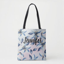 Bloemen koele kleur canvas tas voor dagelijks gebr