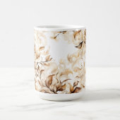 Bloemen koffie bevlekt patroon - Koffie verslaafde Koffiemok (Center)