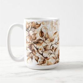 Bloemen koffie bevlekt patroon - Koffie verslaafde Koffiemok