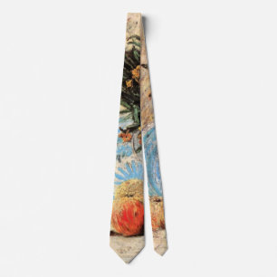 Bloemen, koffiepot en fruit door Vincent van Gogh Stropdas