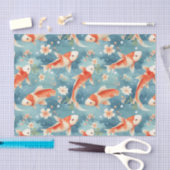 Bloemen Koi Fish Garden Decoupage Tissuepapier (Craft)