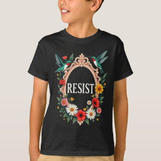 Bloemen kolibrie verzet zich tegen Trump T-shirt