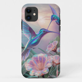 Bloemen kolibries iPhone 11 hoesje