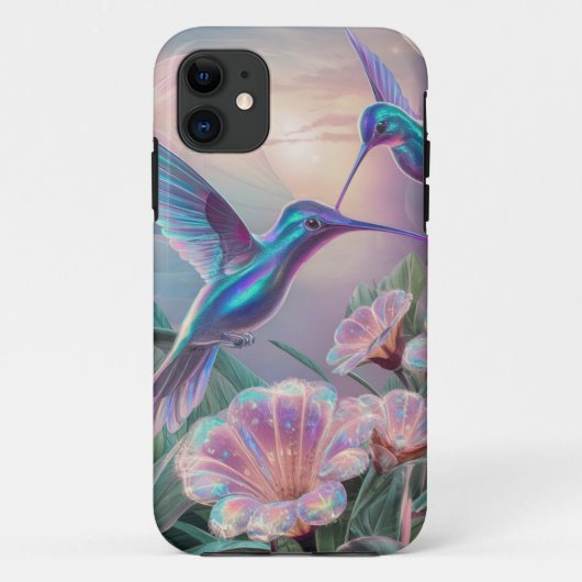 Bloemen kolibries Case-Mate iPhone case (Achterkant)