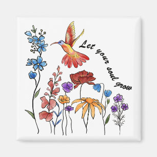 bloemen kotelvogel laat je ziel groeien magneet