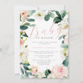 Bloemen Krans Meisje Baby in Bloom Baby shower Kaart (Voorkant)