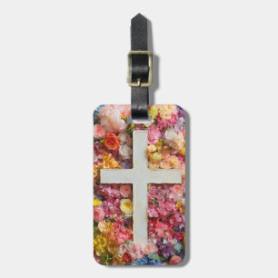 Bloemen Kruis Bagage Label