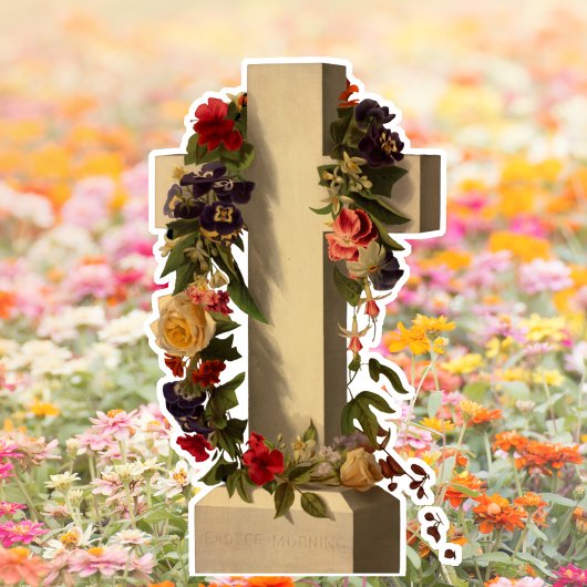 bloemen kruisen Jezus Pasen Sticker