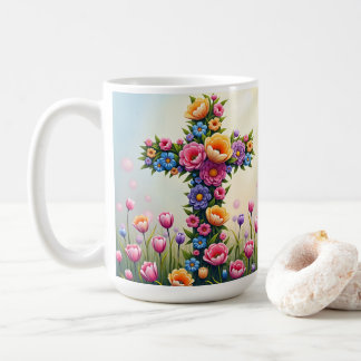 Bloemen kruisen koffie Mok