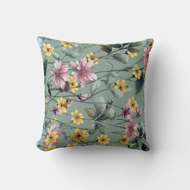 bloemen kussen (Voorkant)