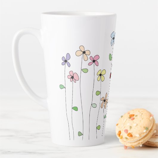 Bloemen & Ladybug Latte Mok (In situ)