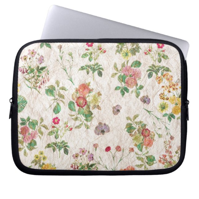  bloemen laptop sleeve (Voorkant)