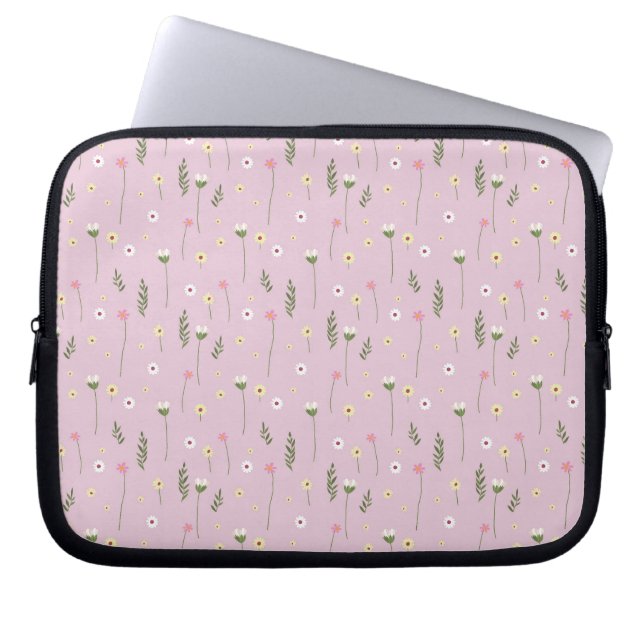 bloemen laptop sleeve (Voorkant)