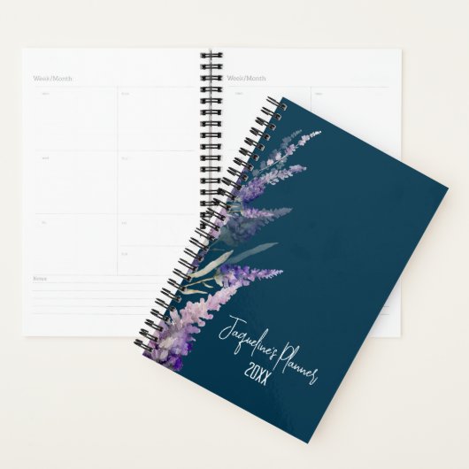 Bloemen Lavendel Blauw Botanisch Jaar Planner (Display)