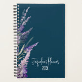 Bloemen Lavendel Blauw Botanisch Jaar Planner (Voorkant)