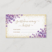 Bloemen Lavendel Goud Lijst Hoeveel kussen spel Informatiekaartje (Voorkant)