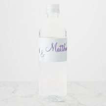 Bloemen Lavendel Trouwwaterfles Etiket