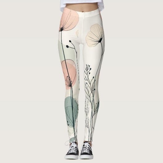 Bloemen Leggings - Moederdag ontwerp 1 (Voorkant)