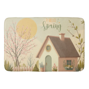 Bloemen/lente cottage badmat