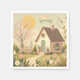 Bloemen/lente cottage servet
