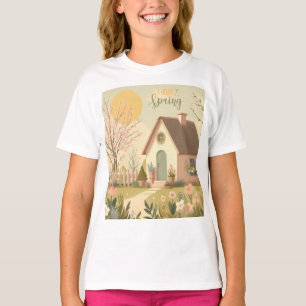 Bloemen/lente cottage t-shirt
