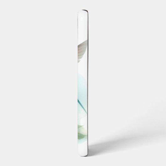 Bloemen/lente kolibrie kunstwerk samsung galaxy hoesje (Linkerkant)