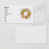 Bloemen Lente krans Bloem Roze Bloemen Art Visitekaartje (Voorkant / Achterkant)