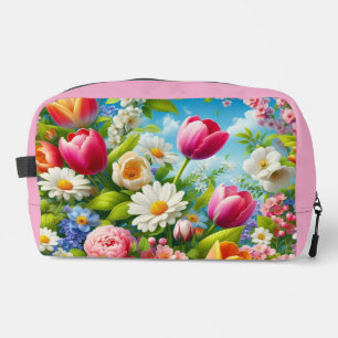 Bloemen/lente kunstwerk toilettasje