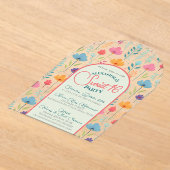 Bloemen lente zoet zestien uitnodiging transparant acryl uitnodigingen (Laagn)