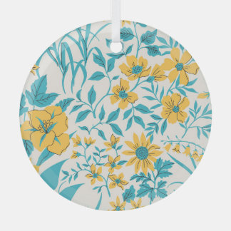 Bloemen: Liberty Motif Naadloos Glas Ornament