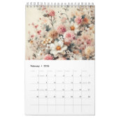 Bloemen lichte Waterverf Kalender (Feb 2026)
