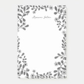 Bloemen Lijst B&W CUSTOM NAME Notitieblok Post-it® Notes (Voorkant)