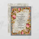 Bloemen Lijst Bedankkaart (Voorkant / Achterkant)