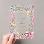  Bloemen lijst bruiloft Acryl Uitnodigingen (Insitu (Draagbaar))