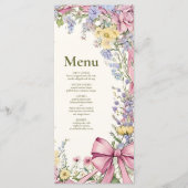  Bloemen lijst bruiloft Menu (Voorkant)