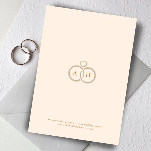 Bloemen Lijst Cream Islamitische bruiloft Monogra Kaart