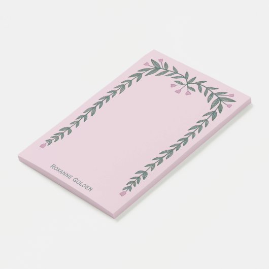 Bloemen Lijst CUSTOM NAME Notitieblok Post-it® Notes (Schuin)