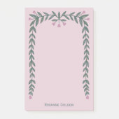 Bloemen Lijst CUSTOM NAME Notitieblok Post-it® Notes (Voorkant)