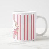 Bloemen Lijst en strepen Extra Grote Beker (Rechts)