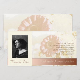 Bloemen Lijst foto sympathie dank u P Bedankkaart