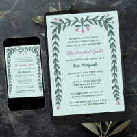 Bloemen Lijst Modern Custom Bar Bat Mitzvah Meisje