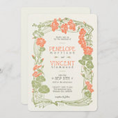  Bloemen Lijst Nasturtiums bruiloft Kaart (Voorkant / Achterkant)